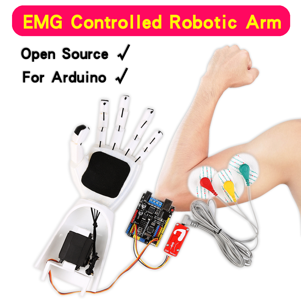 Arduino Robot - Cảm biến EMG, cánh tay robot,