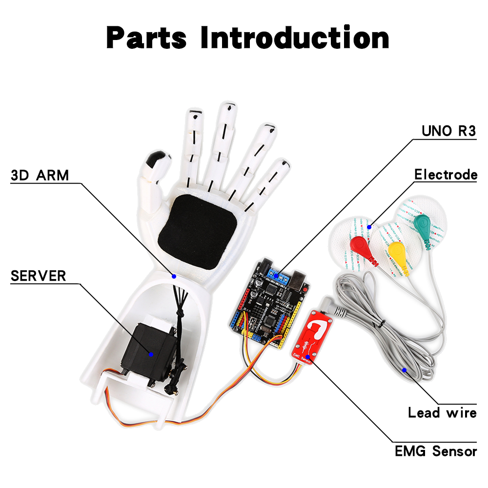 Cảm biến EMG, cánh tay robot,  - đánh giá và giá Arduino Robot
