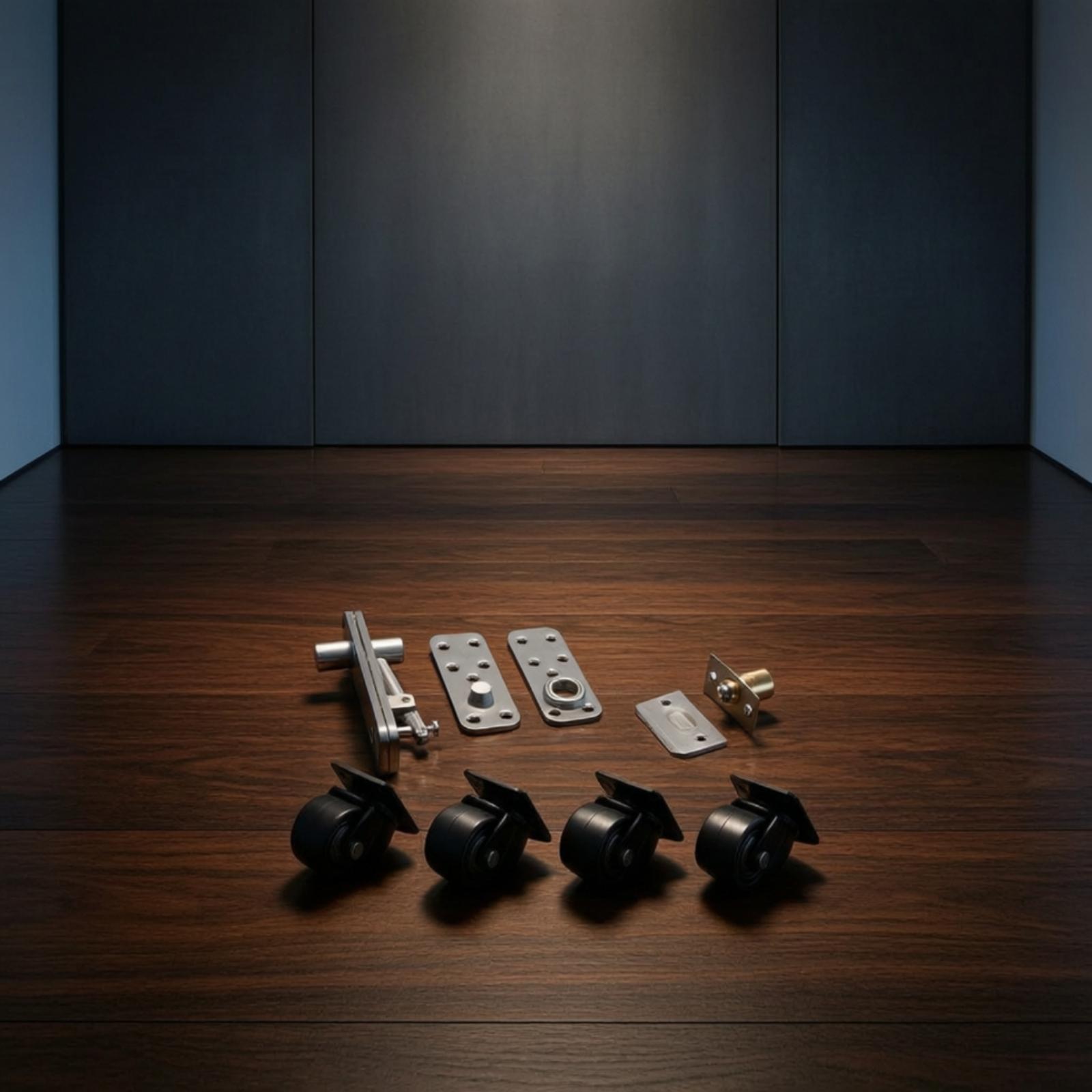Bookcase Door Hardware Kit wit - đánh giá và giá Caster Wheel