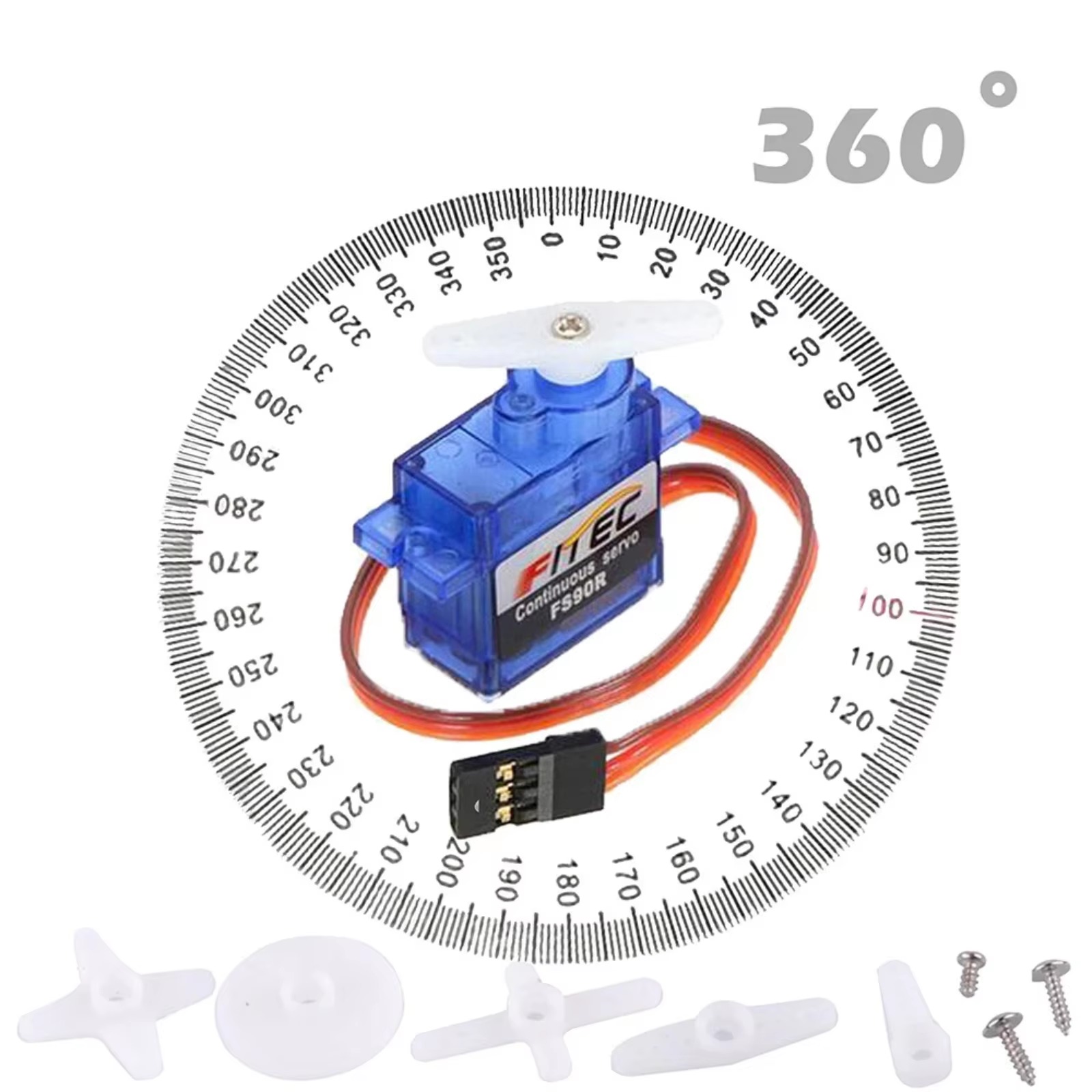 FS90R 9g Servo 360 Degree Cont - đánh giá và giá Micro Servo