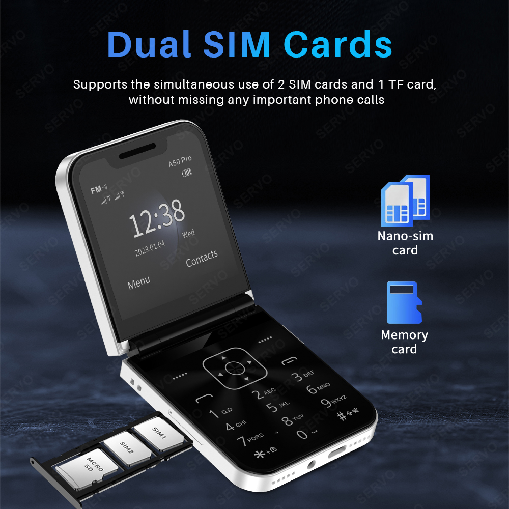 SERVO A50 PRO Flip Mobile Phon - đánh giá và giá Servo Pan Tilt