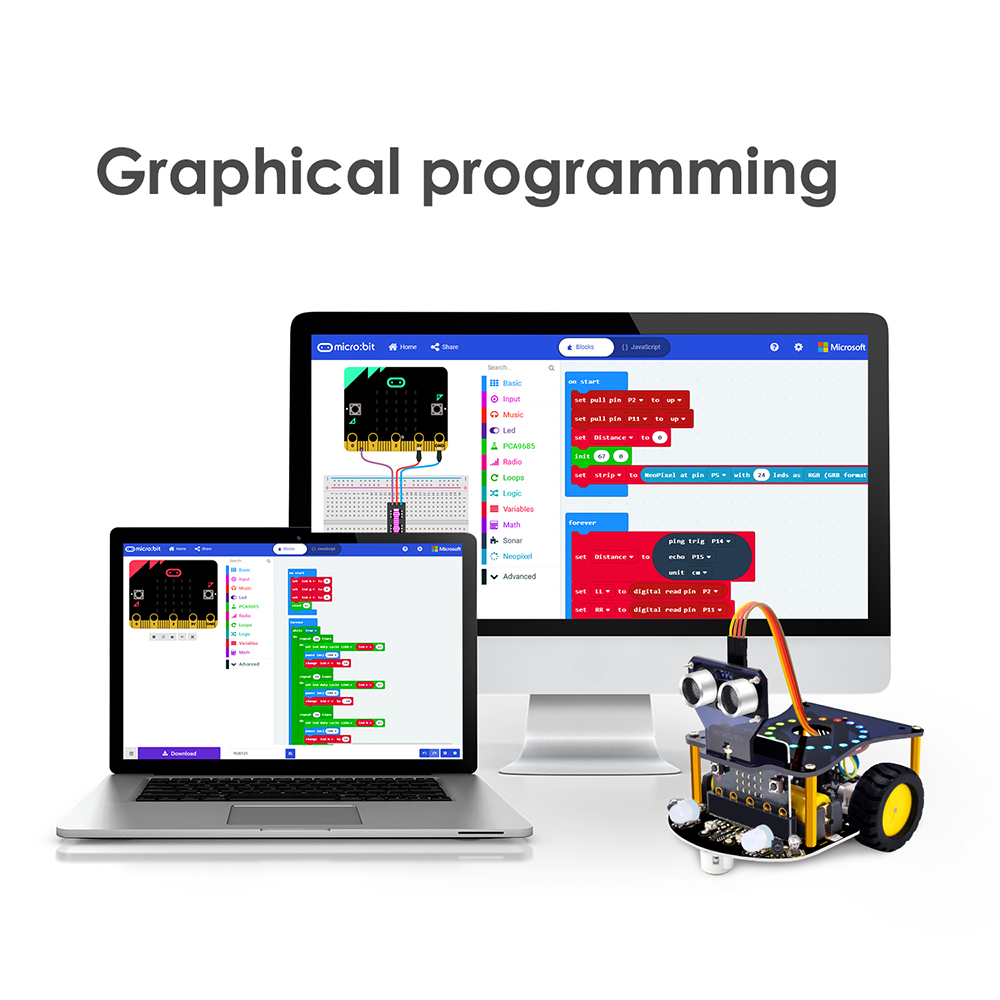 Kidsbits 2WD Microbit V2 Robot - đánh giá và giá Microbit Robot